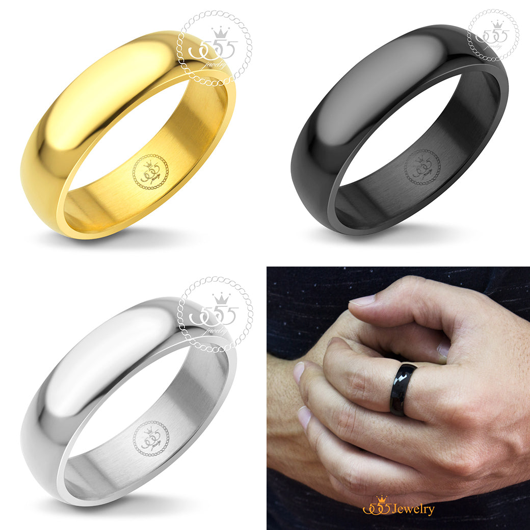 แหวนเกลี้ยงดีไซน์เรียบ เป็นได้ทั้งแหวนผู้ชาย แหวนผู้หญิง  หรือจะใส่เป็นแหวนคู่ก็ได้
