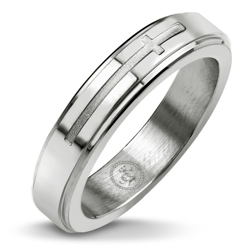 แหวนแฟชั่น แหวนสแตนเลสสติล ดีไซน์เรียบๆ สไตล์ Unisex สวมใส่ได้ทั้งชายและหญิง