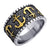 แหวนแฟชั่น สแตนเลสสตีล แท้ แหวนผู้ชายเท่ๆ รูป สมอเรือ รมดำ สวยเข้ม รุ่น MNC-R1000
