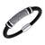 MNC-BR793-A-Black Leather/Steel Clasp Color-Width 10 MM-Size 21 CM