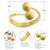แหวนสแตนเลสไขว้บอลกลม แหวนแฟชั่นผู้หญิง รุ่น MNC-R638 (สีทอง)