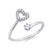 แหวนแฟชั่นผู้หญิง แหวนไขว้รูปหัวใจ ประดับด้วยเพชร CZ สไตล์มินิมอล แฟชั่นจิลเวลรี่ รุ่น MNC-BRR014 - แหวนสวยๆ แหวนผู้หญิง