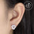 ต่างหูเงินแท้ Silver 925 ดีไซน์ ต่างหูห่วง รูปสามเหลี่ยมสวยเป็นประกาย เพชรสวิส รุ่น MD-SLER024