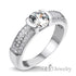 แหวนเงินแท้ ดีไซน์แหวนเพชรสวิส เครื่องประดับ  แหวนผู้หญิง Sterling Silver 925 Fashion Jewelry Women Ring ดีไซน์แหวนหมั่น ฝังเพชรทรงกลมเม็ดกลาง รุ่น MD-SLR048