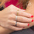 แหวนสแตนเลส ผิว Hairline ตกแต่งเพชร CZ ดีไซน์ Unisex รุ่น MNC-R572 - แหวนผู้หญิง แหวนผู้ชาย
