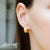 ต่างหูห่วงแฟชั่นสแตนเลส สตีล ผิวทรายประดับด้วยเพชร CZ ดีไซน์คลาสสิค รุ่น MNC-ER921 - ต่างหูสวยๆ ต่างหูแฟชั่นสวยๆ ต่างหูผู้หญิง