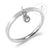 แหวนแฟชั่นสแตนเลส สตีล ท้องแหวนโค้ง ห้อยด้วยเพชร CZ เม็ดสวย รุ่น 555-R037 - แหวนผู้หญิง แหวนสวยๆ
