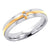 แหวนแฟชั่นสแตนเลส รูปไม้กางเขน ตกแต่งเพชร CZ ดีไซน์ Unisex รุ่น 555-R060 - แหวนผู้หญิง แหวนผู้ชาย