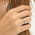 แหวนแฟชั่นสแตนเลส ดีไซน์เก๋ แหวน 2 วงคล้องกัน ประดับวยเพชร CZ รุ่น 555-R095 แหวนผู้หญิง แหวนสวยๆ
