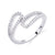 แหวนแฟชั่นผู้หญิง แหวนไขว้ ประดับเพชร CZ ดีไซน์คลาสสิค เรียบหรู รุ่น MNC-BRR019 - แหวนสวยๆ