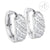 ต่างหูเงินแท้ Silver 925 ดีไซน์ ต่างหูห่วง ดีไซน์คลาสสิคสวยเป็นประกาย เพชรสวิส รุ่น MD-SLER027