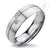 แหวนสแตนเลส ผิว Hairline โดดเด่นด้วยเพชร CZ รุ่น MNR-294T - แหวนผู้หญิง แหวนผู้ชาย แหวนสวยๆ