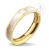 แหวนแฟชั่นสแตนเลส ดีไซน์สวย ประดับเปลือกมุกรอบวง รุ่น MNC-R885 - แหวนผู้หญิง แหวนสวยๆ