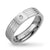 แหวนแฟชั่นสแตนเลส ประดับเพชร CZ สลักลายสี่เหลี่ยมรอบวง รุ่น 555-R014 - แหวนผู้หญิง แหวนผู้ชาย