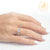 แหวนเงินแท้  Silver 925  แหวนชูบ่าเพชรแถว แหวนเพชรสวิส รุ่น MD-SLR011
