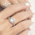 แหวนเงินแท้  Silver 925 ดีไซน์เพชรล้อม ชูเพชรสวิส ก้านแหวนดีไซน์สวยงาม รุ่น MD-SLR019