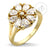 แหวนแฟชั่นดีไซน์รูปดอกไม้ ประดับเพชร CZ แฟชั่นจิลเวลรี่ รุ่น MNC-BRR006 แหวนผู้หญิง แหวนคู่ แหวนคู่รัก เครื่องประดับ แหวนทองผู้หญิง แ