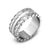 แหวนสแตนเลส สตีล ทำลายรูปสี่เหลี่ยมรอบวง ดีไซน์เท่ห์ รุ่น 555-R069 - แหวนผู้ชาย แหวนแฟชั่น