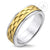 แหวนสแตนเลส ผิว Hairline สลักลายเก๋ ดีไซน์ Unisex รุ่น 555-R089 - แหวนผู้ชาย แหวนแฟชั่น