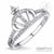 แหวนเงินแท้ 925  ดีไซน์ แหวนมงกุฎ ประดับเพชรCZ  รุ่น MD-SLR022  แหวน แหวนแฟชั่น แหวนผู้หญิง