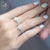 แหวนเงินแท้  Silver 925 ดีไซน์แหวนเพชรล้อม หน้าแหวนทรงสี่เหลี่ยม รุ่น MD-SLR026 (SLR-B1) แหวน แหวนแฟชั่น แหวนผู้หญิง
