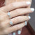 แหวนเงินแท้  Silver 925 ดีไซน์แหวนเพชรล้อม หน้าแหวนทรงสี่เหลี่ยม รุ่น MD-SLR026 (SLR-B1) แหวน แหวนแฟชั่น แหวนผู้หญิง