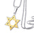 สร้อยคอพร้อมจี้สแตนเลส Cable Chain จี้ Star Of David สีทูโทน ผิว Hairline รุ่น MNC-P934 - จี้สร้อยคอ
