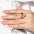 แหวน สแตนเลสสตีลแท้ ดีไซน์เกลียวเก๋ๆ ประดับเพชร CZ และมุกเทียม รุ่น MNC-R867 - แหวนผู้หญิง แหวนแฟชั่นผู้หญิง แหวนสวยๆ