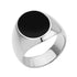 แหวนสแตนเลส สตีล  สไตล์มินิมอล หัวแหวนรูปวงรี ลงยาสี ดำ รุ่น MNC-R922 - แหวนสแตนเลส แหวนผู้ชาย แหวนแฟชั่น