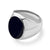 แหวนสแตนเลส สตีล  สไตล์มินิมอล หัวแหวนรูปวงรี ลงยาสี ดำ รุ่น MNC-R922 - แหวนสแตนเลส แหวนผู้ชาย แหวนแฟชั่น