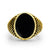 แหวนแฟชั่น สแตนเลส สตีล ดีไซน์แมนๆเท่ๆ หน้าแหวนลงยาสีดำ รุ่น MNC-R932