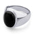 แหวนสแตนเลสสตีล แท้ แฟชั่นผู้ชาย  ดีไซน์แหวนหัวโต ประดับ หิน Turquoise เทอร์คอยส์ / Onyx ออนิกส์ รุ่น MNC-R942