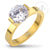 แหวนแฟชั่นสแตนเลส ดีไซน์คลาสสิค ตกแต่งด้วยเพชร CZ เม็ดสวย รุ่น MNC-R674 - แหวนผู้หญิง แหวนสวยๆ