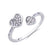 แหวนแฟชั่นผู้หญิง แหวนไขว้รูปหัวใจ ประดับด้วยเพชร CZ ดีไซน์น่ารัก สวยหวาน แฟชั่นจิลเวลรี่ รุ่น MNC-BRR009 - แหวนสวยๆ แหวนผู้หญิง