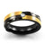 แหวนสแตนเลส สตีล สำหรับผู้ชาย สีทูโทน ประดับด้วยเพชร CZ ดีไซน์เท่ห์ รุ่น 555-R088 - แหวนสแตนเลส แหวนผู้ชาย แหวนแฟชั่น