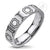 แหวนแฟชั่นสแตนเลส สลักรูปหกเหลี่ยมรอบวง ดีไซน์ Unisex รุ่น 555-R072 - แหวนผู้หญิง แหวนผู้ชาย แหวนสแตนเลส