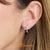 ต่างหูเงินแท้ ดีไซน์ต่างหูเพชรสวิส เครื่องประดับ รุ่น MD-SLER071 ต่างหูแฟชั่น Sterling Silver 925 Fashion Jewelry Women Earrings ดีไซน์รูปไม้กางเขน ต่างหูห่วง แบบคลาส