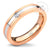 แหวนดีไซน์เรียบ สี พิ้งโกลด์/สตีลเงิน รุ่น MNC-R737-C - แหวนเรียบ แหวนผู้หญิง สแตนเลสสตีล