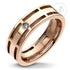 แหวนแฟชั่นสแตนเลส ตกแต่งลายเก๋ ประดับเพชร CZ ดีไซน์ Unisex รุ่น 555-R017 - แหวนผู้หญิง แหวนผู้ชาย