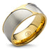 แหวนสแตนเลส ตกแต่งลวดลายเก๋ สีทูโทน สไตล์มินิมอล รุ่น 555-R076 - แหวนผู้หญิง แหวนสวยๆ