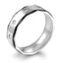 แหวนสแตนเลส สตีล ดีไซน์เก๋ ขอบเหลี่ยม ฝังเพชร CZ รุ่น 555-R004 - แหวนผู้ชาย แหวนแฟชั่น แหวนแฟชั่นชาย