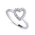 แหวนแฟชั่นผู้หญิง รูปหัวใจ ประดับด้วยเพชร CZ ดีไซน์เรียบ สวยหวาน แฟชั่นจิลเวลรี่ รุ่น MNC-BRR012 - แหวนสวยๆ แหวนผู้หญิง