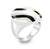 แหวนแฟชั่นสแตนเลส สตีล ดีไซน์สวยเก๋ หัวแหวนลายคลื่น รุ่น 555-R012 - แหวนผู้หญิง แหวนสวยๆ