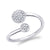 แหวนไขว้ รูปวงกลม ประดับด้วยเพชร CZ ดีไซน์เรียบหรู แฟชั่นจิลเวลรี่ รุ่น MNC-BRR013 - แหวนผู้หญิง แหวนแฟชั่น