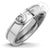 แหวนสแตนเลส สำหรับผู้หญิง ดีไซน์แหวนคู่ ตกแต่งเพชร CZ สลักคำว่า "LOVE" รุ่น 555-R068 - แหวนผู้หญิง