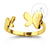 เครื่องประดับ ผู้หญิง แหวน สแตนเลสสตีล - แหวนน่ารักลายผีเสื้อ สี เงิน รุ่น MNC-R692