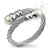 แหวนแฟชั่นสแตนเลส ลายเกลียว ประดับด้วยมุกเทียมเม็ดสวย ดีไซน์เก๋ รุ่น MNC-R733 - แหวนผู้หญิง แหวนสวยๆ