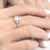 แหวนเงินแท้  Silver 925 ดีไซน์เพชรล้อม ชูเพชรสวิส ก้านแหวนดีไซน์สวยงาม รุ่น MD-SLR019