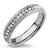 แหวนแฟชั่นสแตนเลส ตกแต่งด้วยเพชร CZ เม็ดสวยรอบวง ผิวทราย (Sand Dust) รุ่น 555-R051 - แหวนผู้หญิง