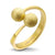 แหวนสแตนเลสไขว้บอลกลม แหวนแฟชั่นผู้หญิง รุ่น MNC-R638 (สีทอง)